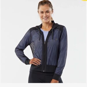 Korsa‎ Black Mesh Zip-Up Hoodie